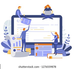Web Development Concept for web page, banner, presentation. Vector illustration