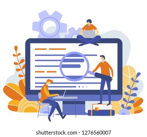 Web Development Concept for web page, banner, presentation. Vector illustration