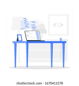 Web Development concept, programming and coding