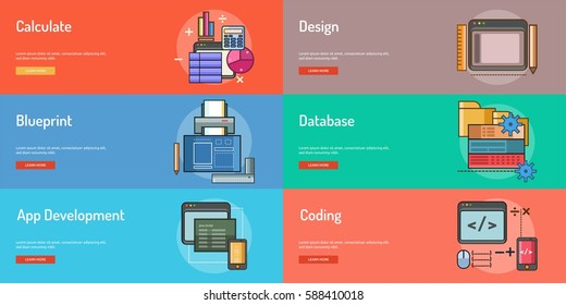 Web and Development Conceptual Banner Design