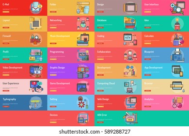  Web and Development Conceptual Banner Design