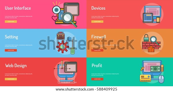 Web Development Conceptual Banner Design Stock Vector Royalty