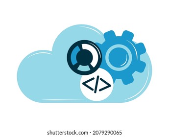 web development data technology icon