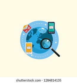 Web Development Designs Flat Icon Vector Graphic Download Template