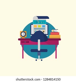 Web Development Designs Flat Icon Vector Graphic Download Template