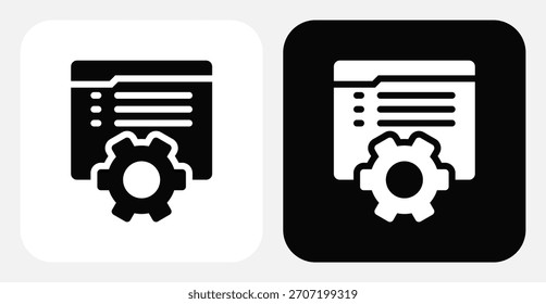 Conjunto de Ícones Monocromáticos Duplos para Desenvolvimento na Web