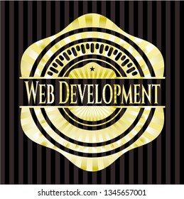 Web Development golden emblem or badge