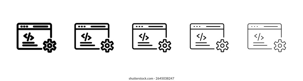 Web development icon filled flat sign concept for web design.