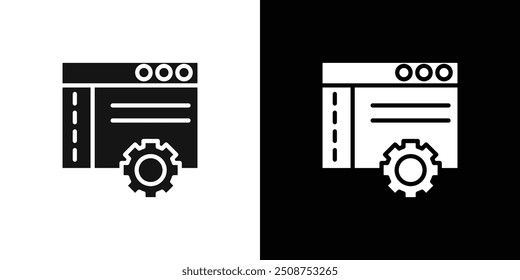 Web development icon Flat fill set collection