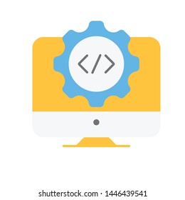 Web development icon isolated. Coding icon concept drawing icon in modern style. Vector illustration for your web mobile logo app UI design.