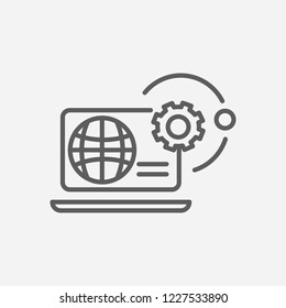Web development icon line symbol. Isolated vector illustration of  icon sign concept for your web site mobile app logo UI design.