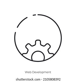 Web Development icon. Outline style icon design isolated on white background