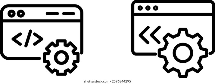 "Web Development Icon Representing Coding, Programming, and Digital Innovation"