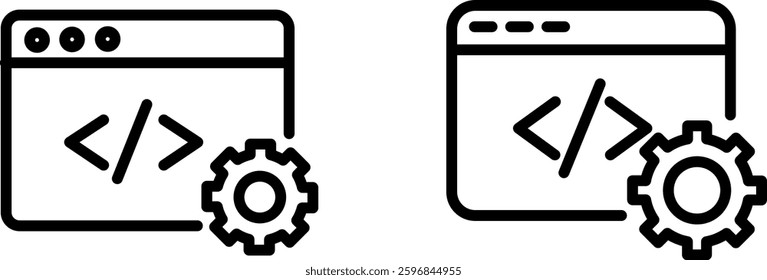 "Web Development Icon Representing Website Creation, Coding, and Digital Innovation"