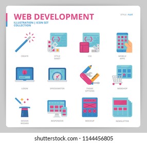 Web development icon set