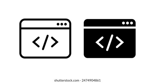 web development icon set. flat illustration of vector icon