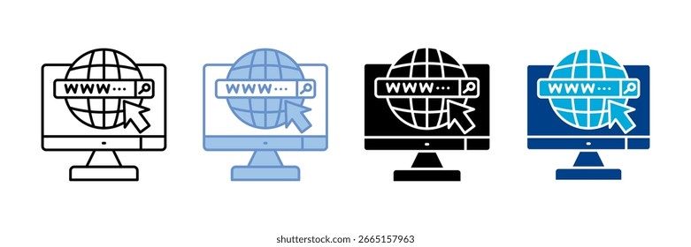 Conjunto de Ícones de Desenvolvimento na Web e de Vários Estilos