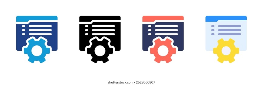 Web Development icon sheet multiple style collection