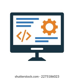Web Development icon. Simple vector graphics.