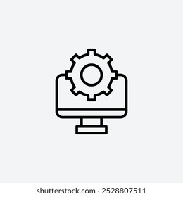 Web development icon in tree different line stroke sizes.