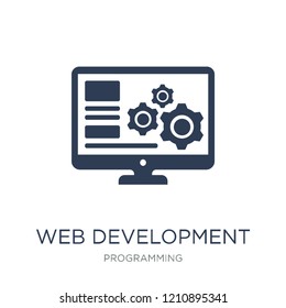 Web development icon. Trendy flat vector Web development icon on white background from Programming collection, vector illustration can be use for web and mobile, eps10