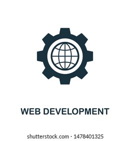 Web Development icon vector illustration. Creative sign from seo and development icons collection. Filled flat Web Development icon for computer and mobile. Symbol, logo vector graphics.
