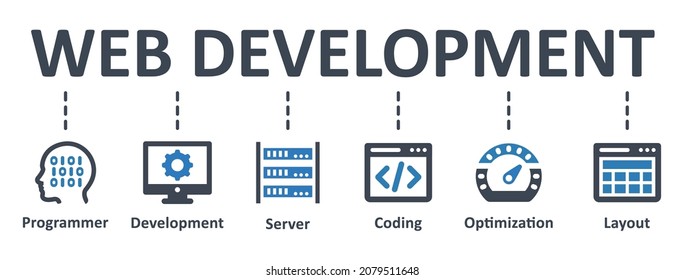 Web development icon - vector illustration . website, coding, development, optimization, layout, programing, infographic, template, presentation, concept, banner, pictogram, icon set, icons .