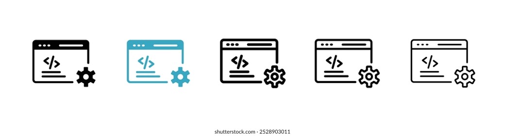 Web development icon vector illustration set