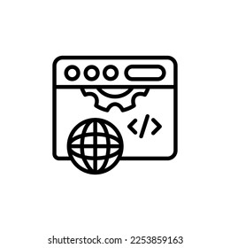 Icono de Desarrollo Web en vector. Logotipo