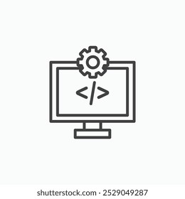 Web development icons set. filled and line illustration