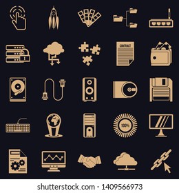 Web development icons set. Simple set of 25 web development vector icons for web for any design