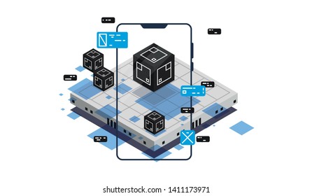 Web development illustration. programming crossplatforn. Creative template for web and print.