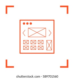 web development isolated minimal icon. making website graph line vector icon for websites and mobile minimalistic flat design. 