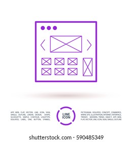 web development isolated minimal icon. making website graph line vector icon for websites and mobile minimalistic flat design. 