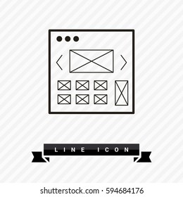 web development isolated minimal icon. making website graph line vector icon for websites and mobile minimalistic flat design. 