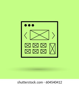 web development isolated minimal icon. making website graph line vector icon for websites and mobile minimalistic flat design. 