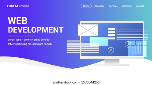 Web Development landing page concept design