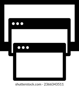 Webentwicklung. Landing Page Symbol, Vektorgrafik