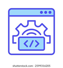 Web Development line icon. linear style sign for mobile concept and web design. Outline vector icon. Symbol, logo illustration. Vector graphic