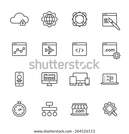 Web development line Icons