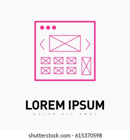 web development line vector icon