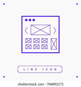 web development line vector icon