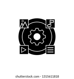 Web development, manage content icon. Element of web development icon. Premium quality graphic design icon. Signs and symbols collection icon for websites, web design