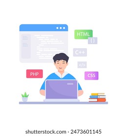 Web development modern flat design vector concept.