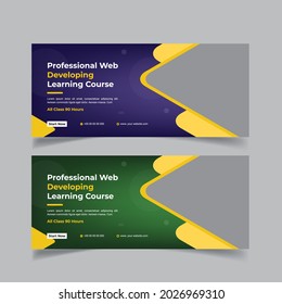 Web Development Online Course Billboard banner Design .
