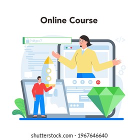 Web development online service or platform. Website optimization