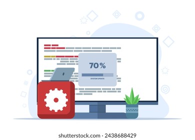 Web development or programming language concept. css, html, it, ui. Cartoon character programmer developing website, coding. flat vector illustration on white background.