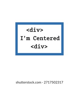 Diseño de juego de palabras de desarrollo de Web con una caja de contenedor azul con etiquetas de código.