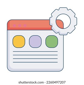 web development setting icon isolated