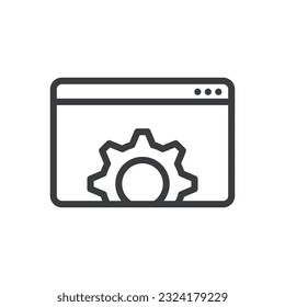 Web Development, Support, Configuration Isolated Vector Icon